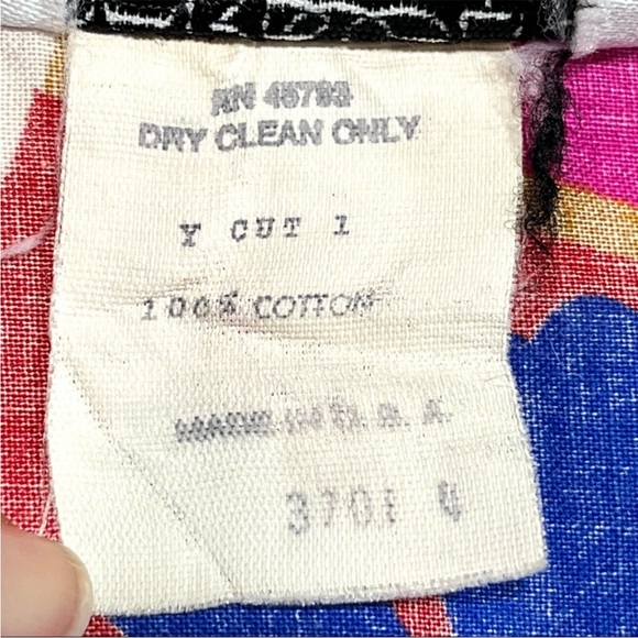 Vintage 80s Cristina and Jan Barbolio Pop Art Drop Waist Dress with Belt - Picture 15 of 16